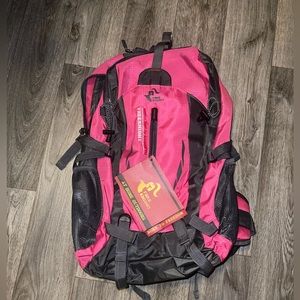 Pink and Charcoal Grey Backpack- New Never Used NWT